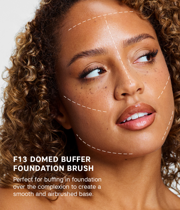 Domed buffer foundation brush